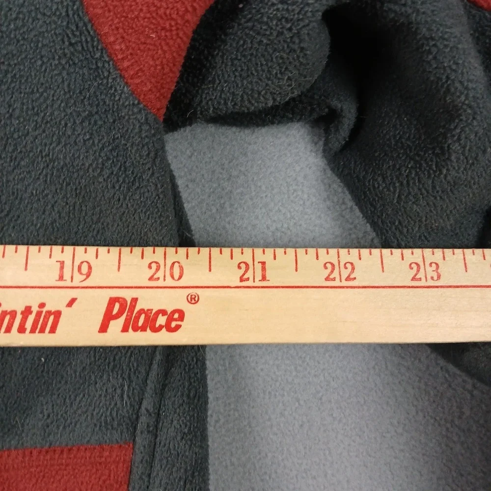 Mountain Hardwear Fleece Jacket Mens Medium‎ Red Gray Full Zip Logo Soft Cozy